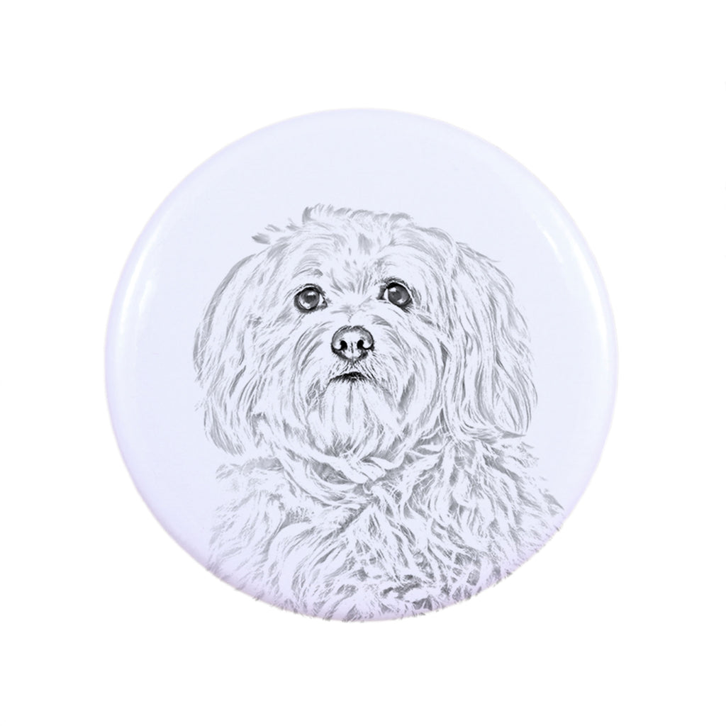 Havanese, Havanese Cuban Bichon, Bichón Havanés - magnet with a dog's pupil, exceptionally light, strong magnet, handmade product by the Art-Dog brand