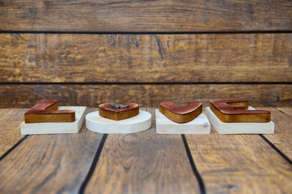Beagle - wooden LOVE sign, interior decoration with a dog, charming ornament for the shelf by Art-Dog brand