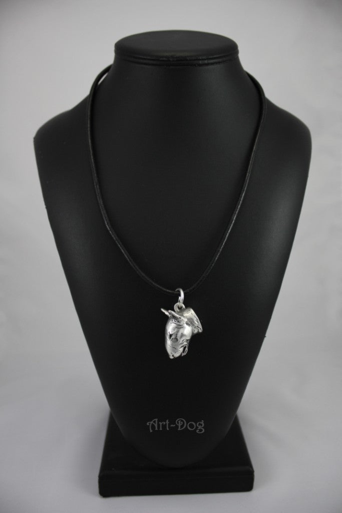 Bull Terrier, Bully I - Dog necklace in gift box, silver-plated locket for dog fan, striking pendant by Art-Dog brand
