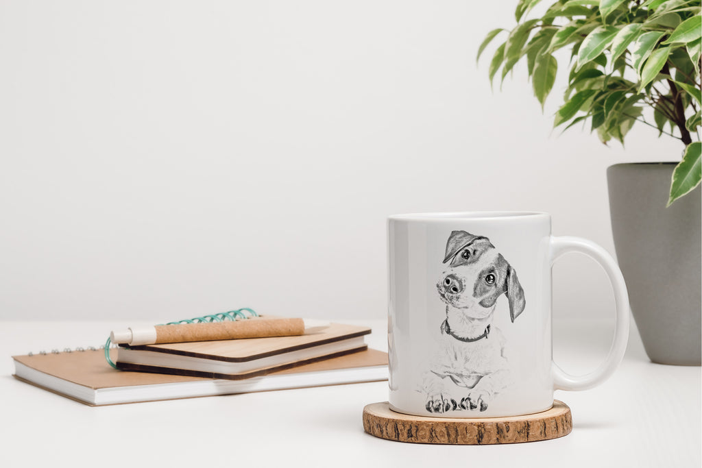 Jack Russell Terrier - cup with a dog, cheerful cup for a dog lover, personalized gift from the Art-Dog brand