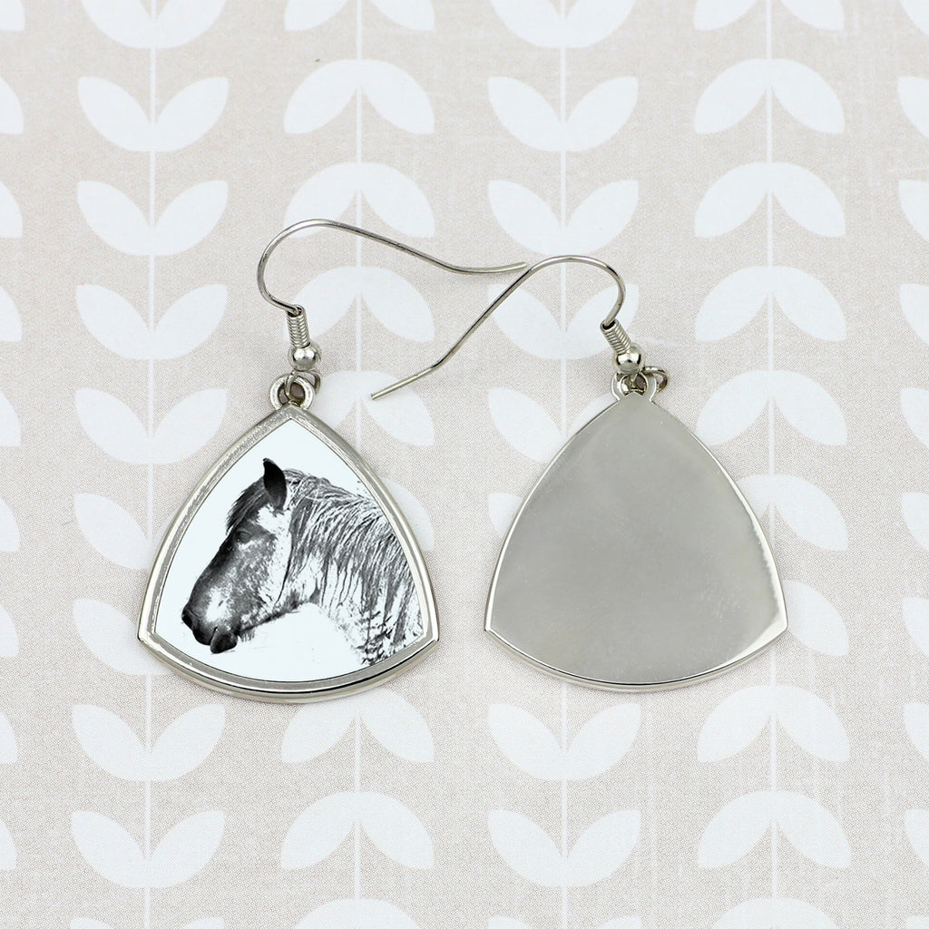 Belgian Horse - earrings with a horse, hanging earrings with a picture, personalized jewelry with Art-Dog brand print