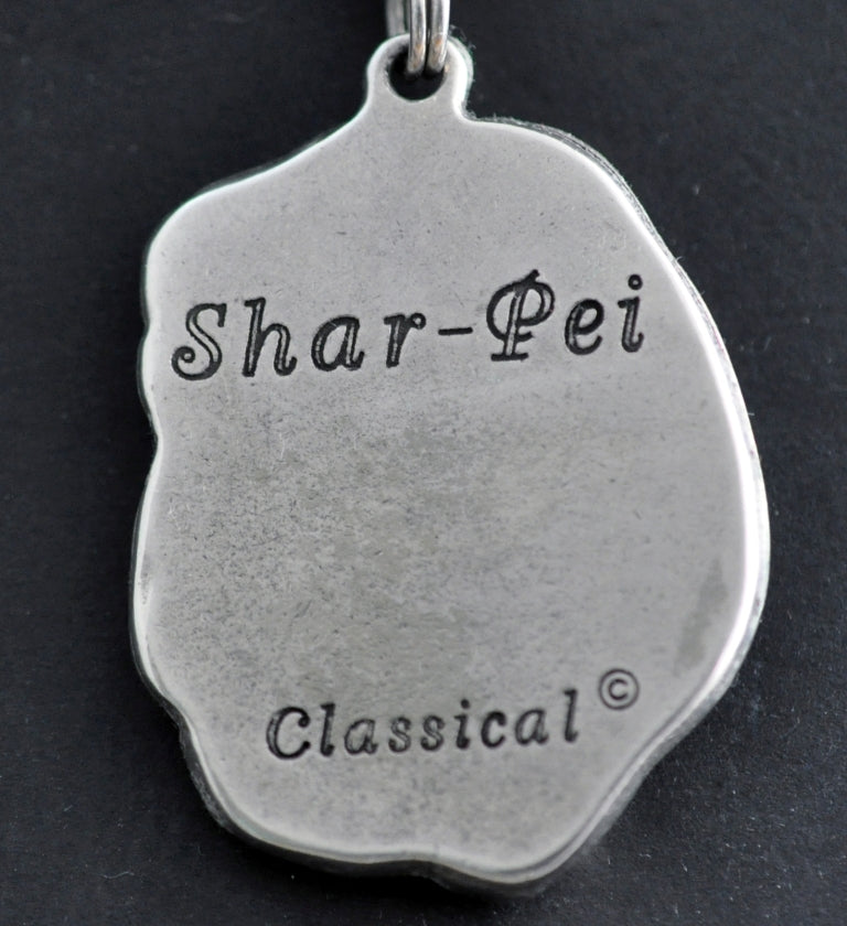 Shar Pei - Necklace with dog, silver-plated pendant for dog fan, unique jewelry by Art-Dog brand