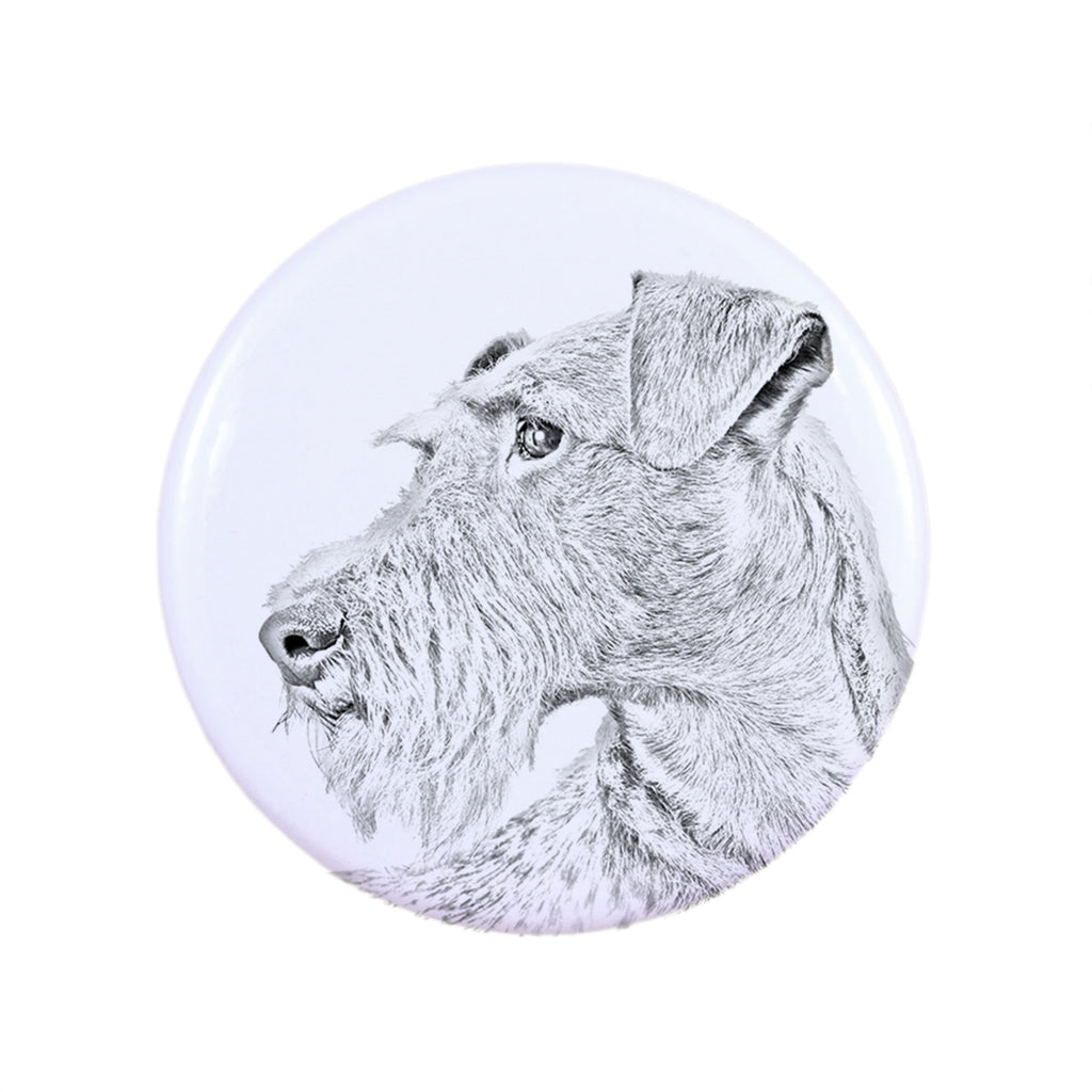 Irish Terrier, Irish Red Terrier, Brocaire Rua - magnet with a dog's pupil, exceptionally light, strong magnet, handmade product by the Art-Dog brand