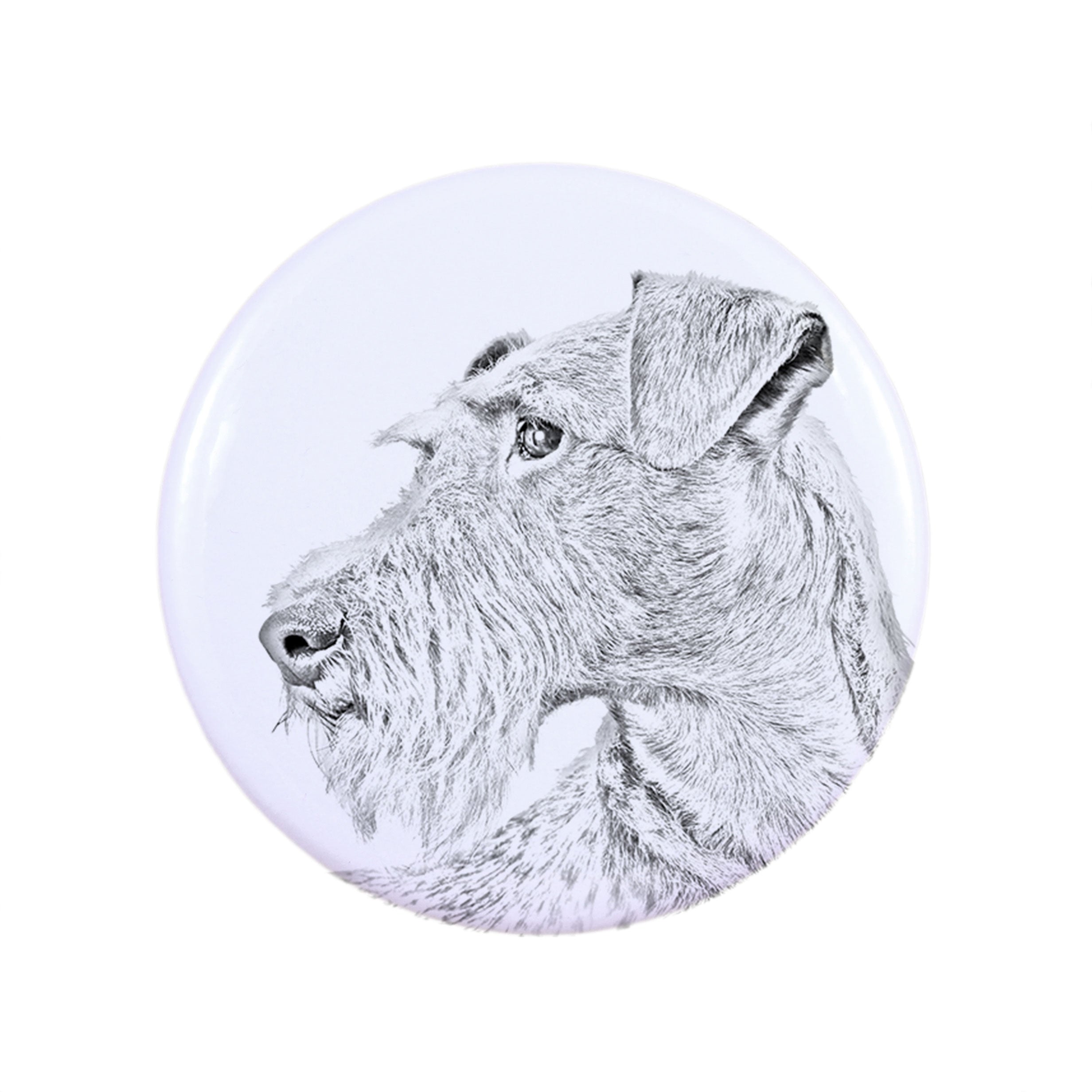 Irish Terrier, Irish Red Terrier, Brocaire Rua - magnet with a dog's pupil, exceptionally light, strong magnet, handmade product by the Art-Dog brand