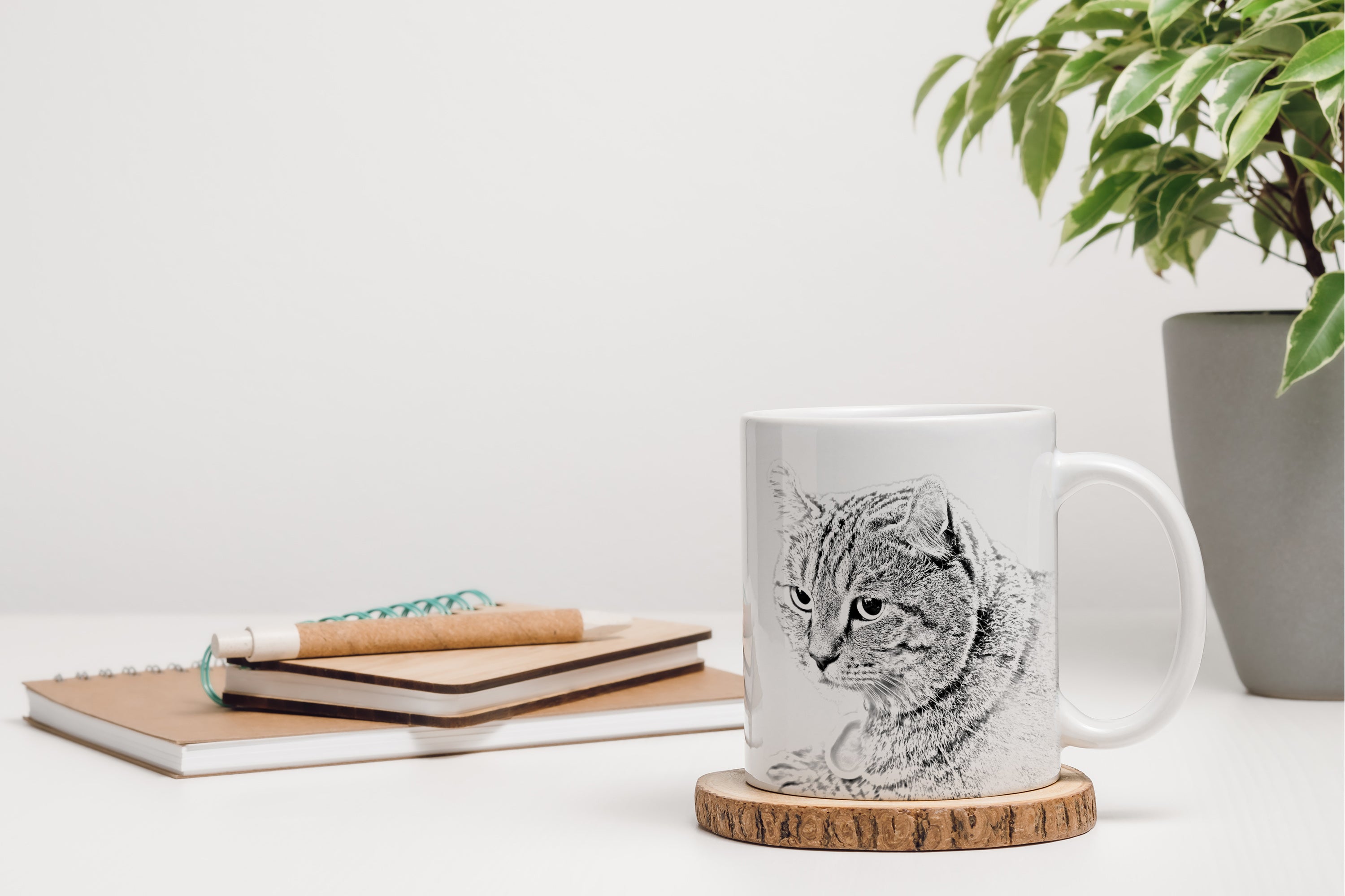 Highland Lynx - cat mug, cheerful mug for a dog lover, personalized gift from the Art-Dog brand