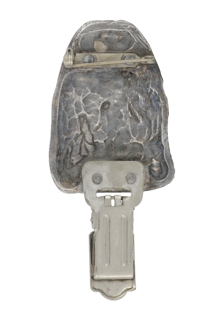 Shih Tzu, Chrysanthemum Dog - brooch with a clip, holder for a start number, silver-plated dog show pin from the Art-Dog brand