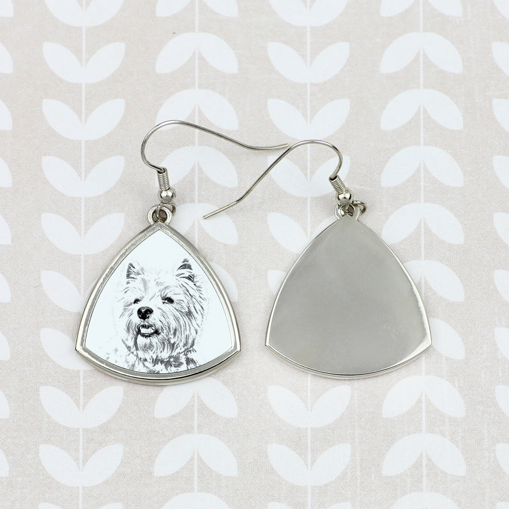West Highland White Terrier, Westie, Westy - dog earrings, hanging earrings with a picture, personalized jewelry with Art-Dog brand print