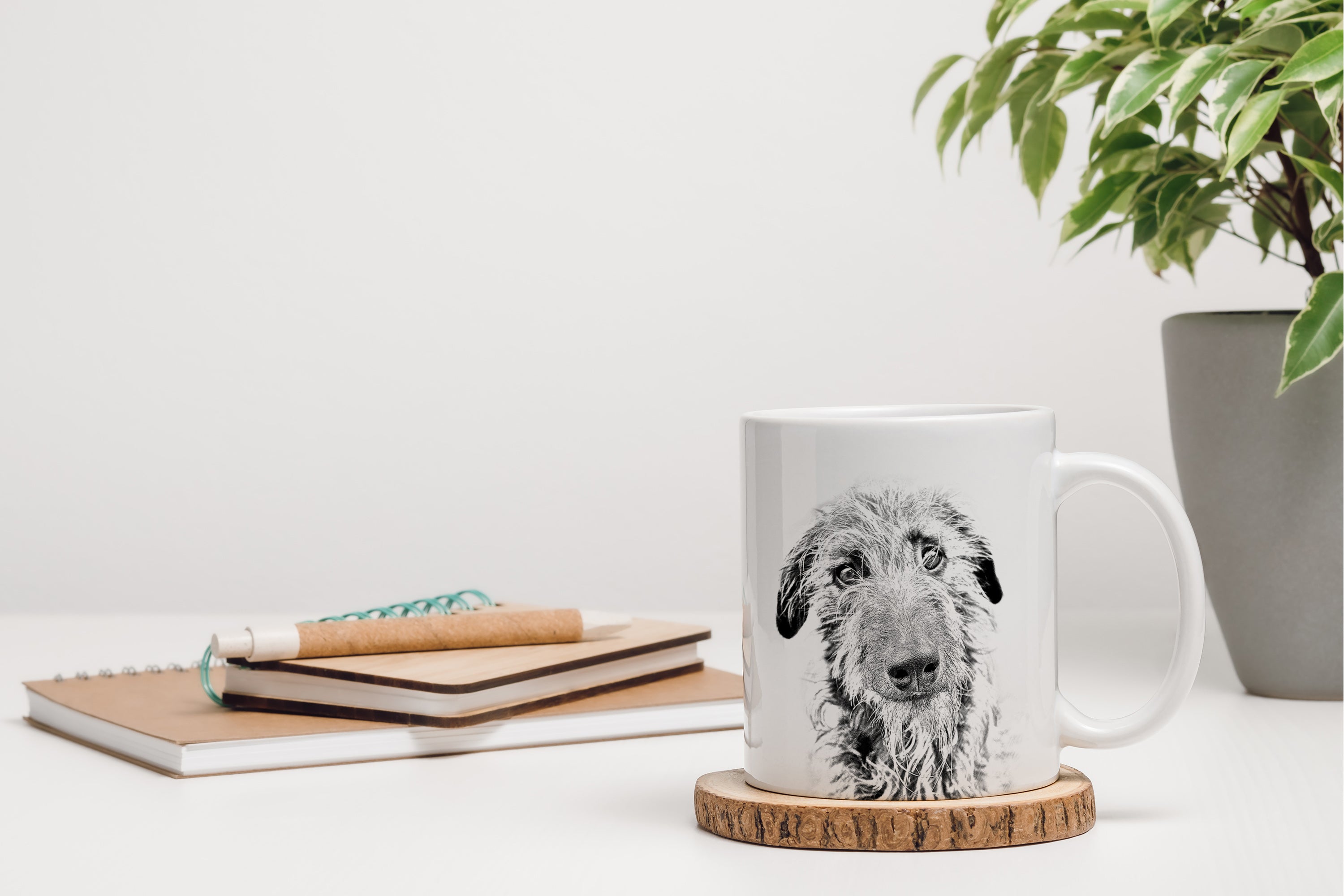 Scottish Deerhound - cup with a dog, cheerful cup for a dog lover, personalized gift from the Art-Dog brand