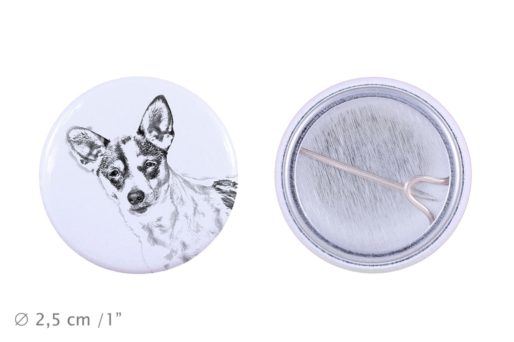 Rat Terrier, Ratting Terrier, Decker Giant - pin with your dog, add your own photo, Art-Dog brand