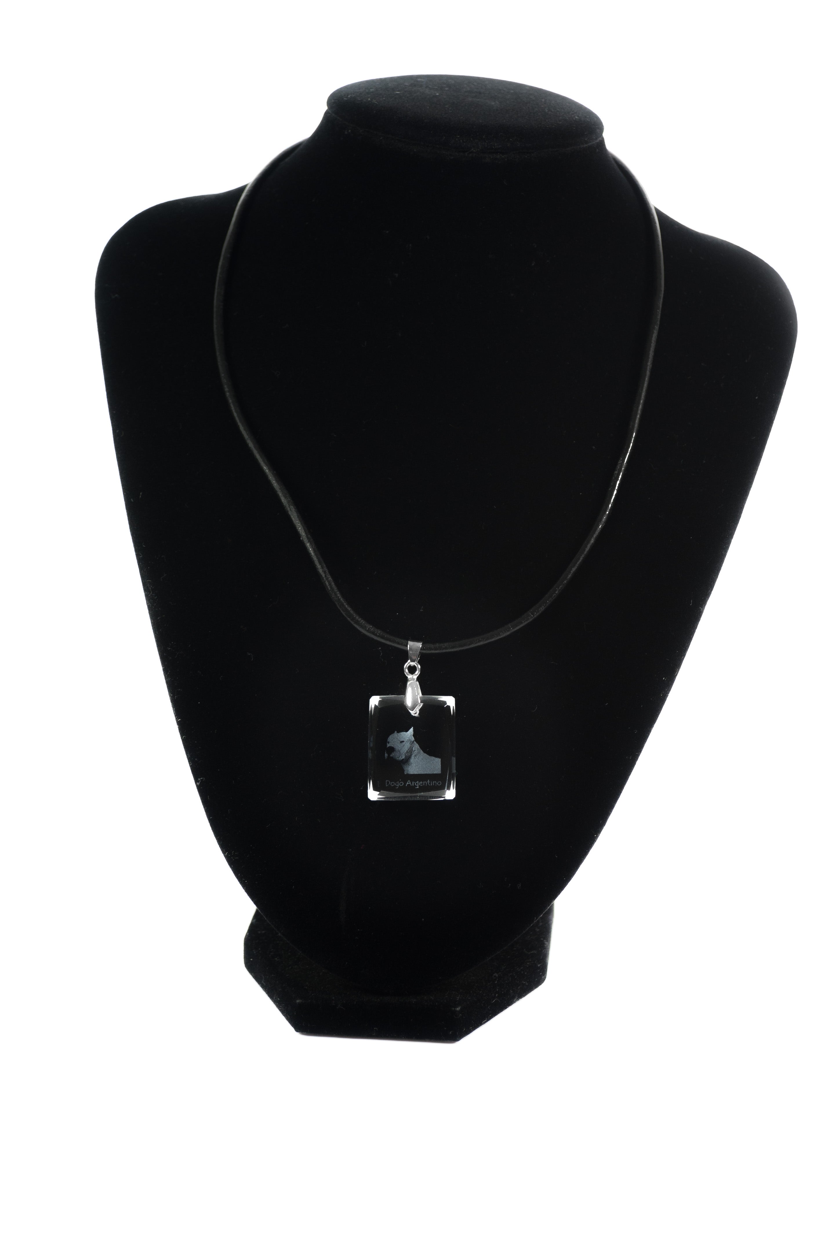 Dogo Argentino - Crystal dog pendant, photo necklace, unique jewellery by Art-Dog