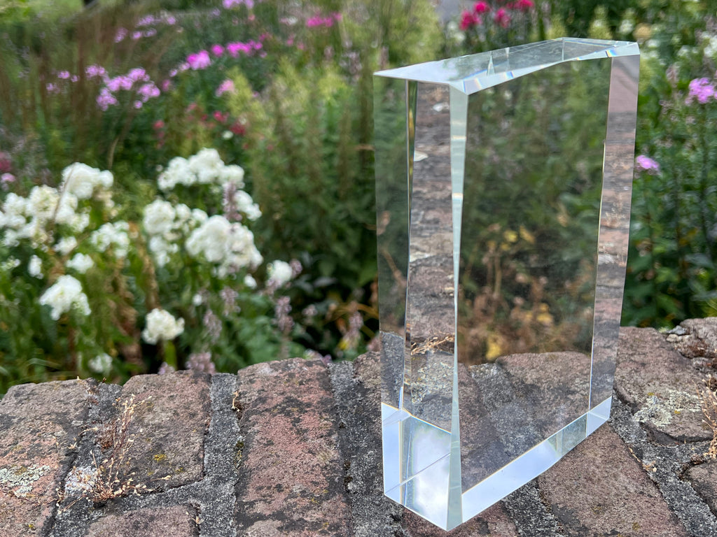 Cirneco dell'Etna - crystal with a picture of a dog, photo in glass, modern exhibition of Art-Dog brand photo
