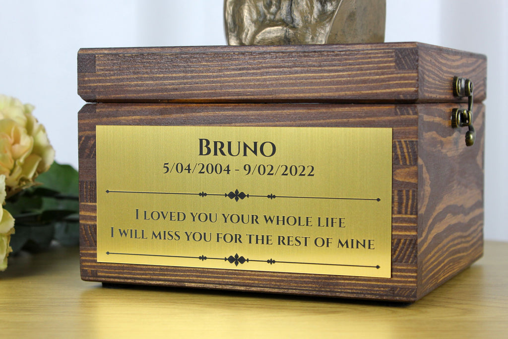 Schnauzer I - urn for dog ashes with a statuette, small urn for a dog, personalized urn with a bust of a dog by Art-Dog brand