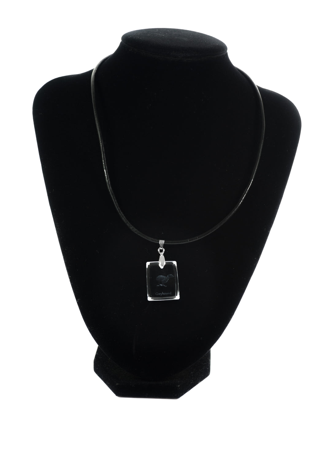 Greyhound, English Greyhound - Crystal dog pendant, photo necklace, unique jewellery by Art-Dog