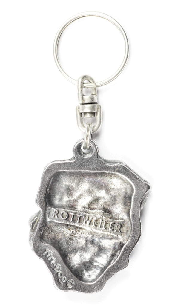 Rottweiler, Rott, Rottie I - Silver-plated pendant with a dog in a decorative box, handbag decoration, backpack pendant by Art-Dog brand