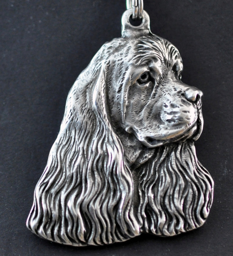 American Cocker Spaniel, Merry Cocker - Dog necklace in gift box, silver-plated locket for dog fan, striking pendant by Art-Dog brand