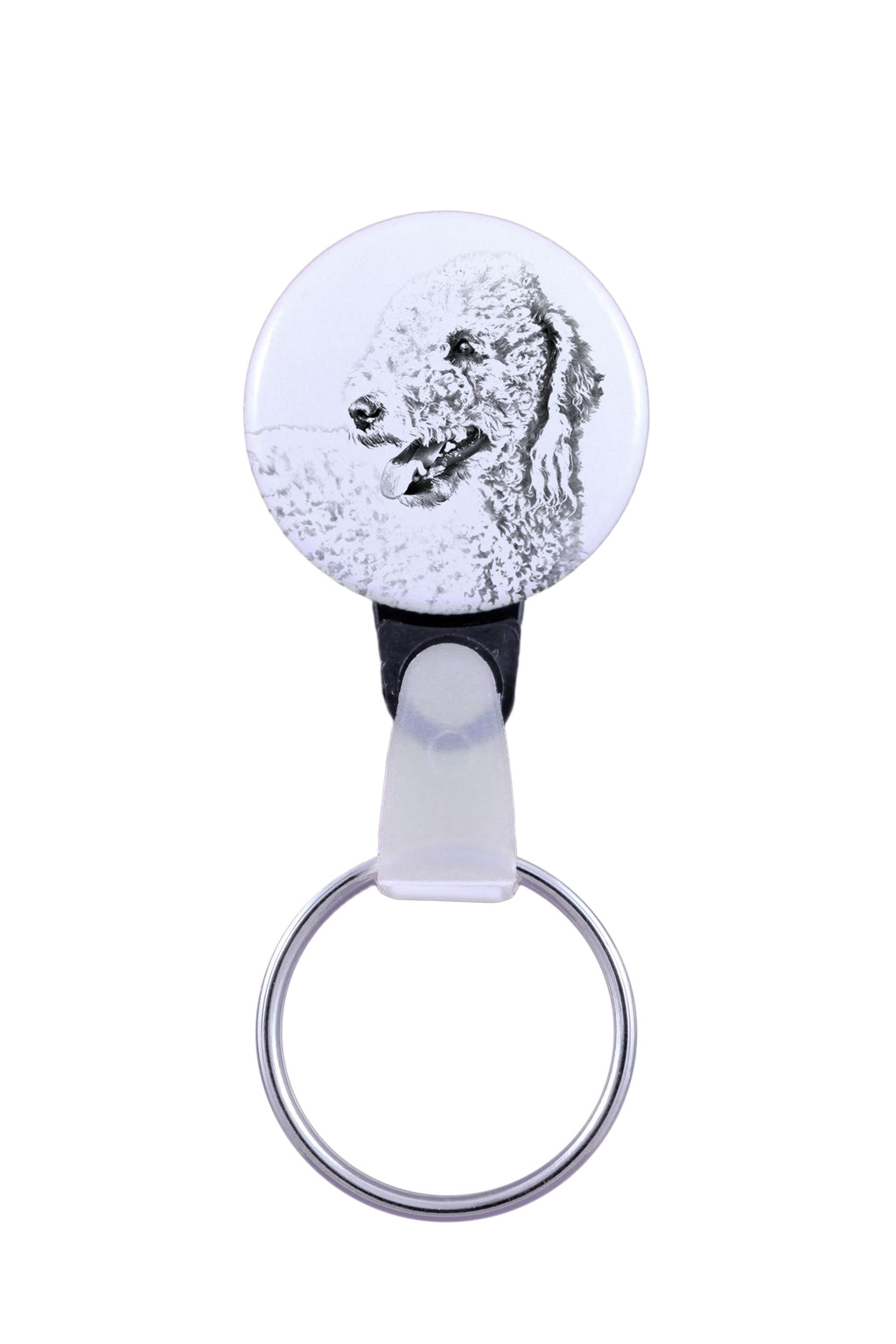 Bedlington Terrier, Rothbury Terrier, Rodbery Terrier - keychain with a dog portrait, pendant with the brand's own Art-Dog graphics