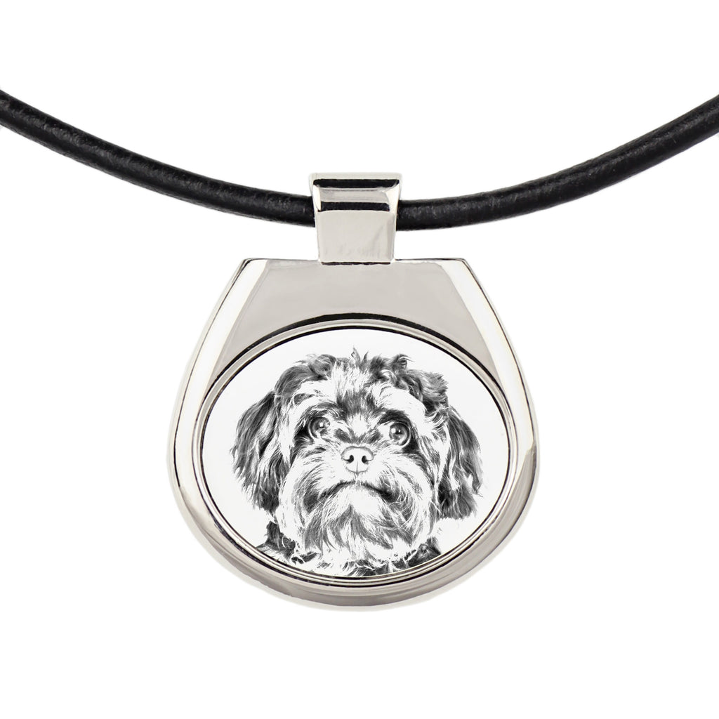 Bolonka, Russian Tsvetnaya Bolonka - dog necklace, personalized pendant with a photo, unique necklace for women and men by Art-Dog brand