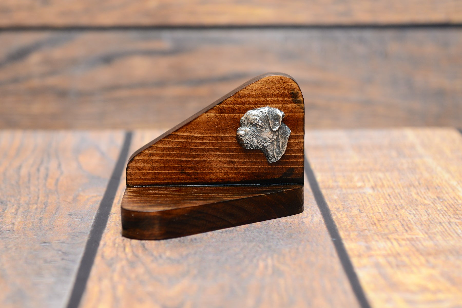 Border Terrier - wooden candle holder with a dog, tealight holder, a memorial place for a dog by Art-Dog brand