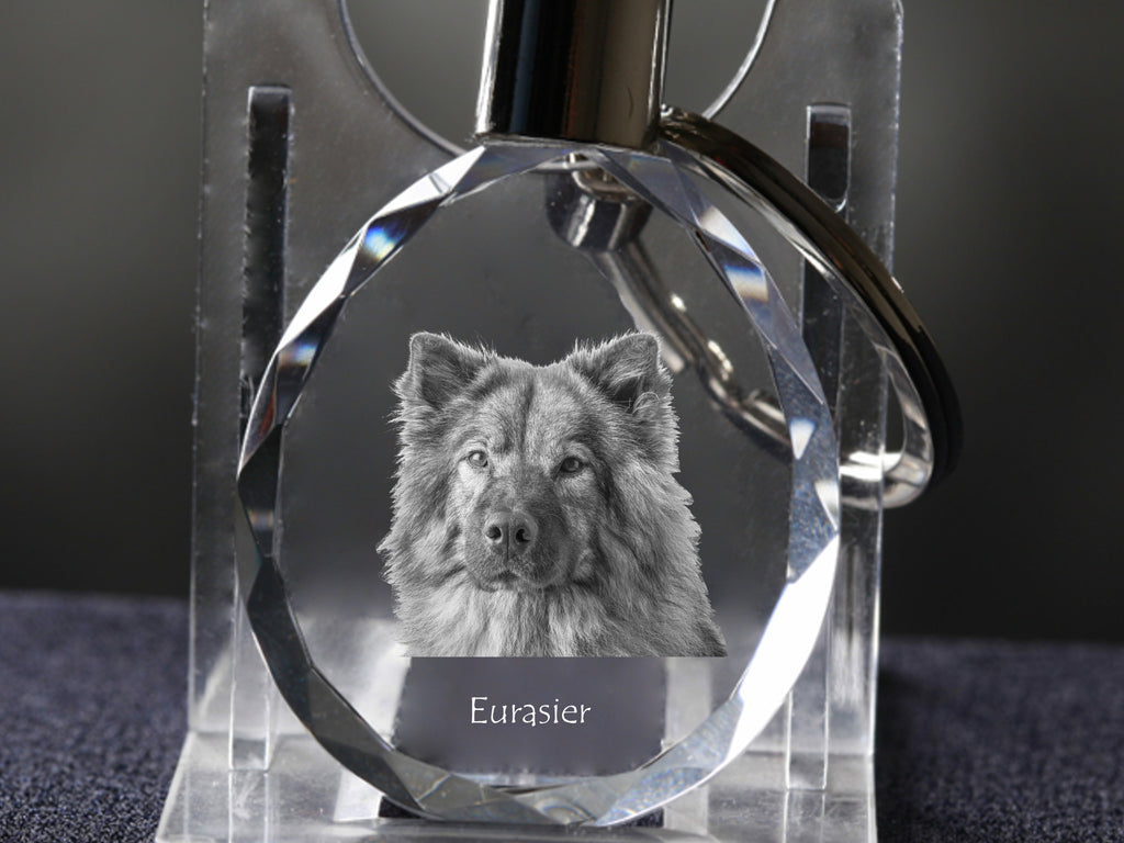 Eurasian, Eurasier - pendant with a photo of a dog, crystal key ring in a gift box, a unique gift by Art-Dog