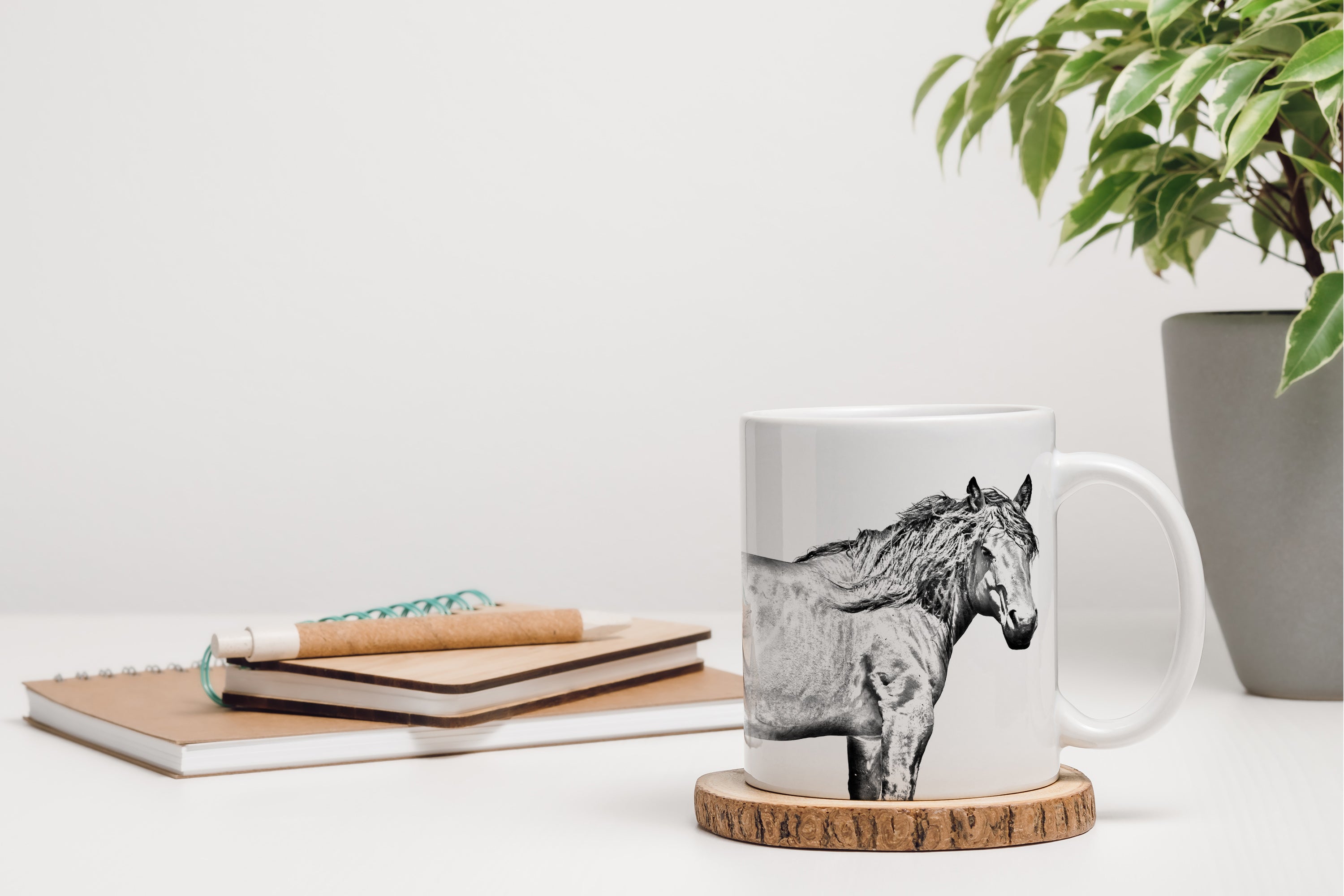 Basque Mountain Horse - cup with a horse, cute cup with graphics, a gift with your photo from the Art-Dog brand