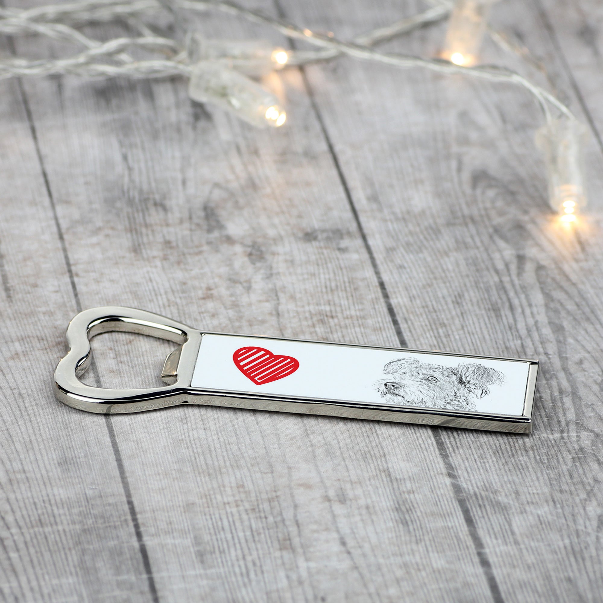Pumi, Hungarian Pumi, Hungarian herding terrier - bottle opener with a dog, personalized fridge opener, unique gift for a man by Art-Dog brand