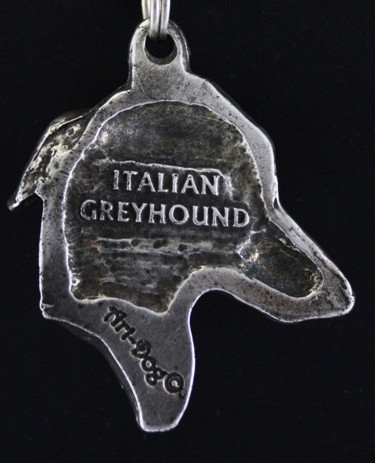 Italian Greyhound, Italian Sighthound - Dog necklace in gift box, silver-plated locket for dog fan, striking pendant by Art-Dog brand