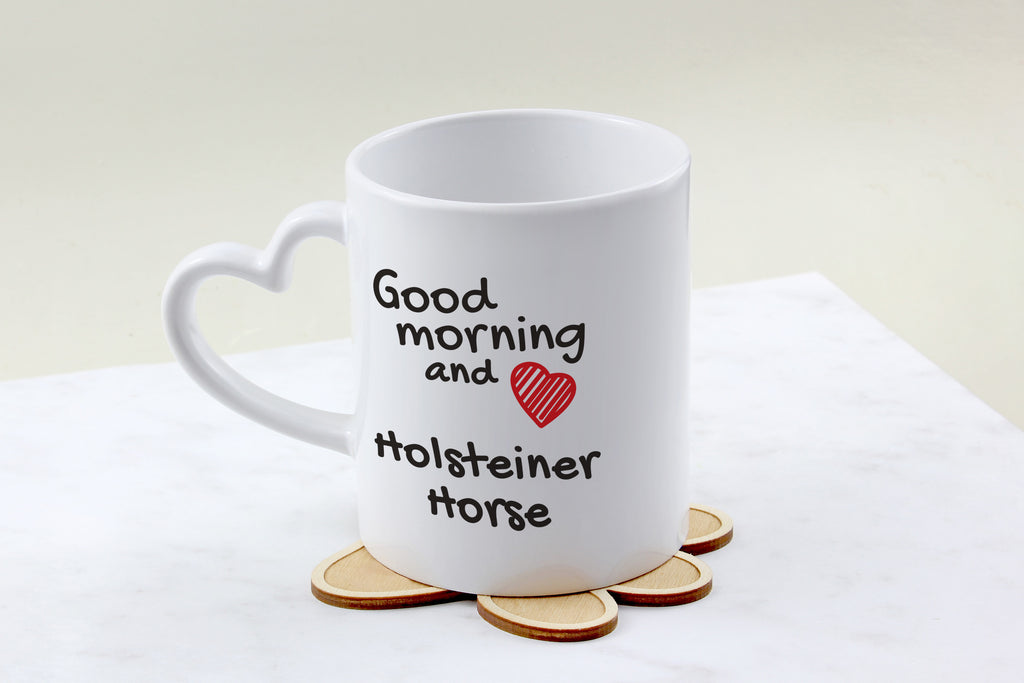Holsteiner Horse - cup with a horse, a cute cup with a heart-shaped handle, a universal gift from the Art-Dog brand