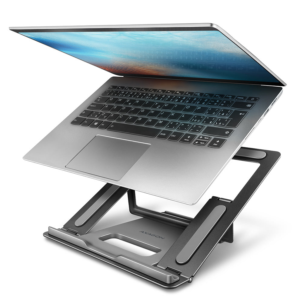 Axagon STND-L Support de livres Support pour ordinateur portable et tablette Gris 43,9 cm (17.3") - vue 2