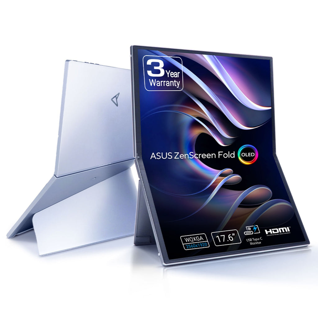 ASUS ZenScreen Fold OLED MQ17QH écran plat de PC 43,9 cm (17.3") 2560 x 1920 pixels Quad HD Argent