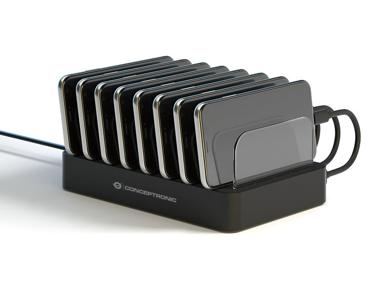 Conceptronic OZUL02B Chargeur Universel pour Appareils Mobiles, Secteur Intérieur, Noir