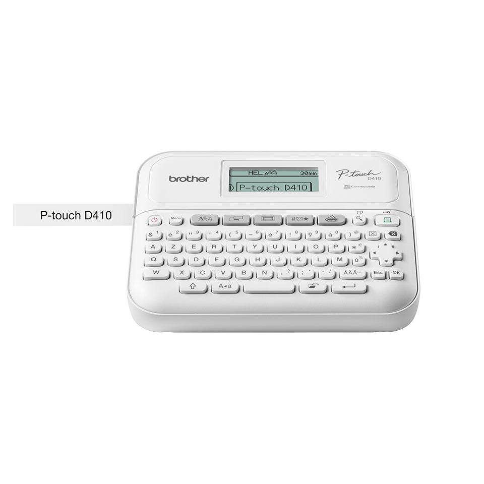 Brother PT-D410 Imprimante d'Étiquettes Transfert Thermique TZe QWERTY