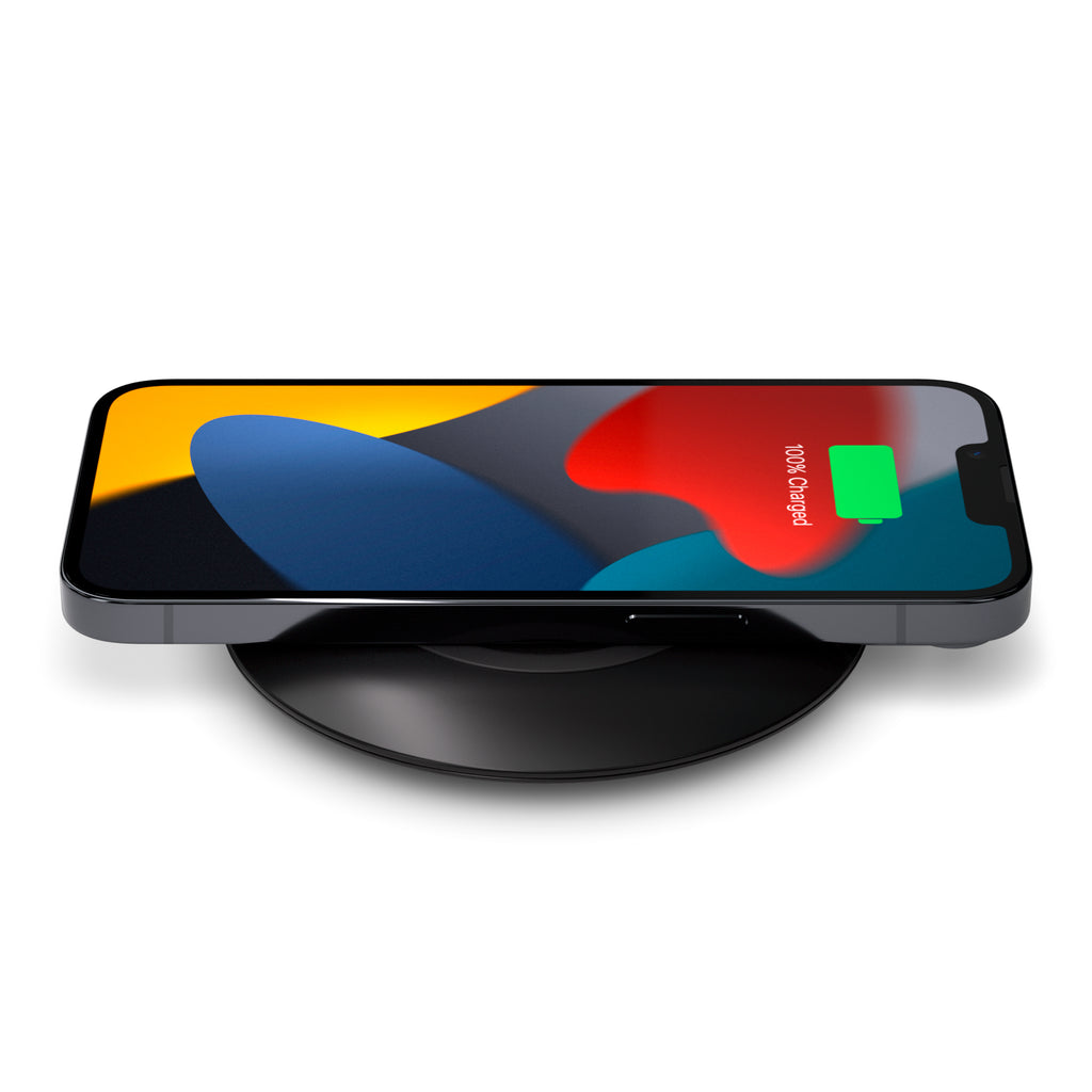 mophie Essentials Wireless Charging Pad 15W, Chargeur sans fil USB pour Smartphone, Noir