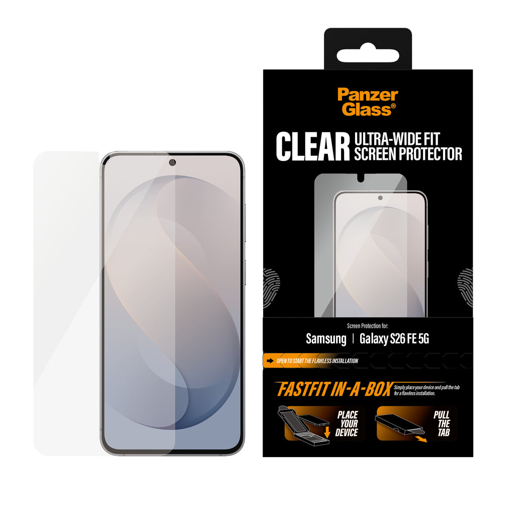 PanzerGlass ® Screen Protector Samsung Galaxy S26 FE 5G | Ultra-Wide Fit w. FASTFIT IN-A-BOX Protection d'écran transparent 1 pièce(s) - vue 2