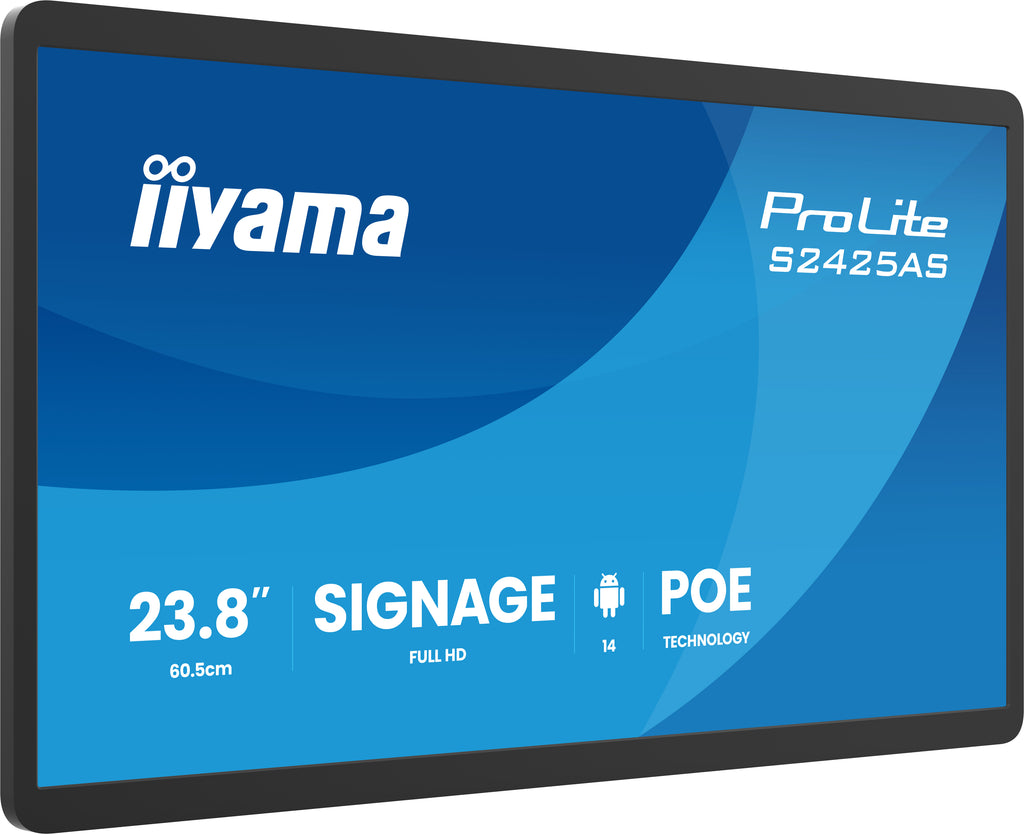 iiyama ProLite S2425AS-B1P Écran de Signalisation Numérique 60,5 cm (23.8") LCD Full HD Android Wifi Noir