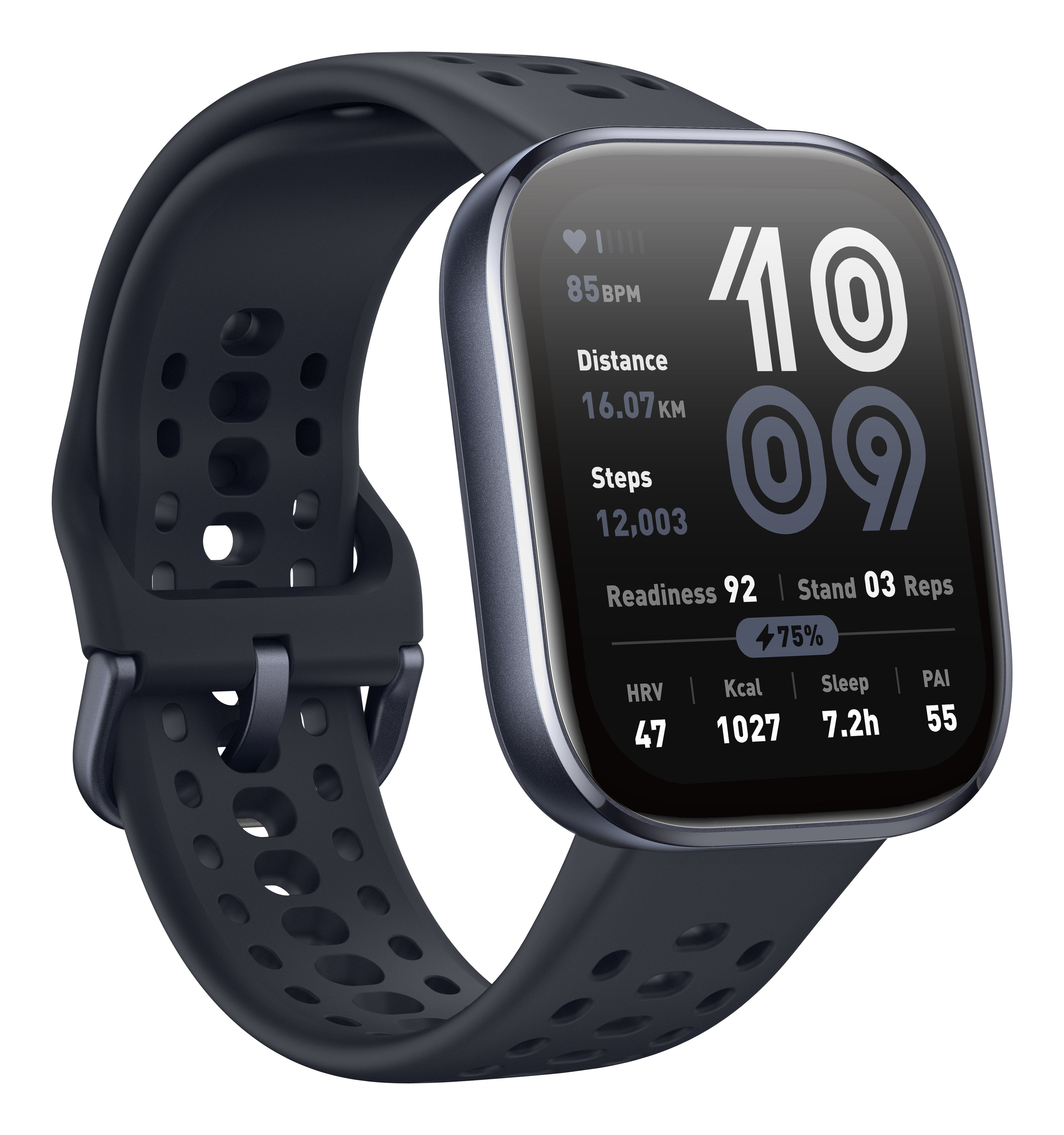 Amazfit Bip 6 Black 5 cm (1.97") AMOLED Numérique 390 x 450 pixels Écran tactile Noir GPS (satellite)