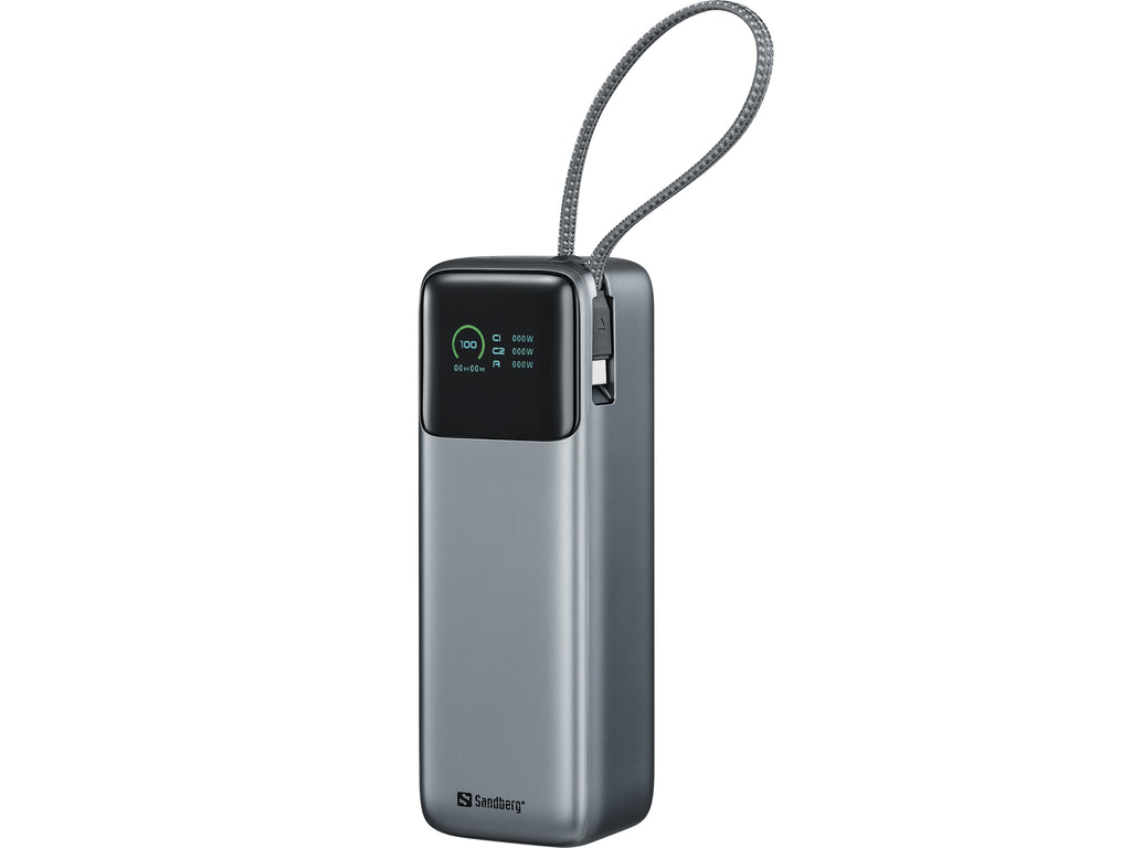 Sandberg 421-31 Powerbank 27000 mAh 240W PD, Batterie Externe LiPo, Noir et Gris