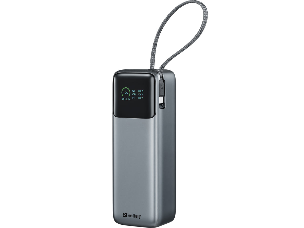 Sandberg 421-31 Powerbank 27000 mAh 240W PD, Batterie Externe LiPo, Noir et Gris