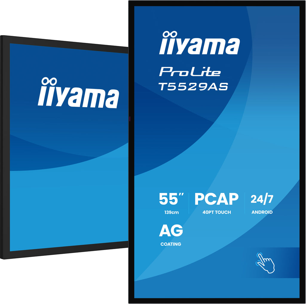 iiyama T5529AS-B1AG Écran d'affichage dynamique En forme de kiosk 138,7 cm (54.6") LED Wifi 450 cd/m² 4K Ultra HD Noir Écran tactile Intégré dans le processeur Android 24/7 - vue 6