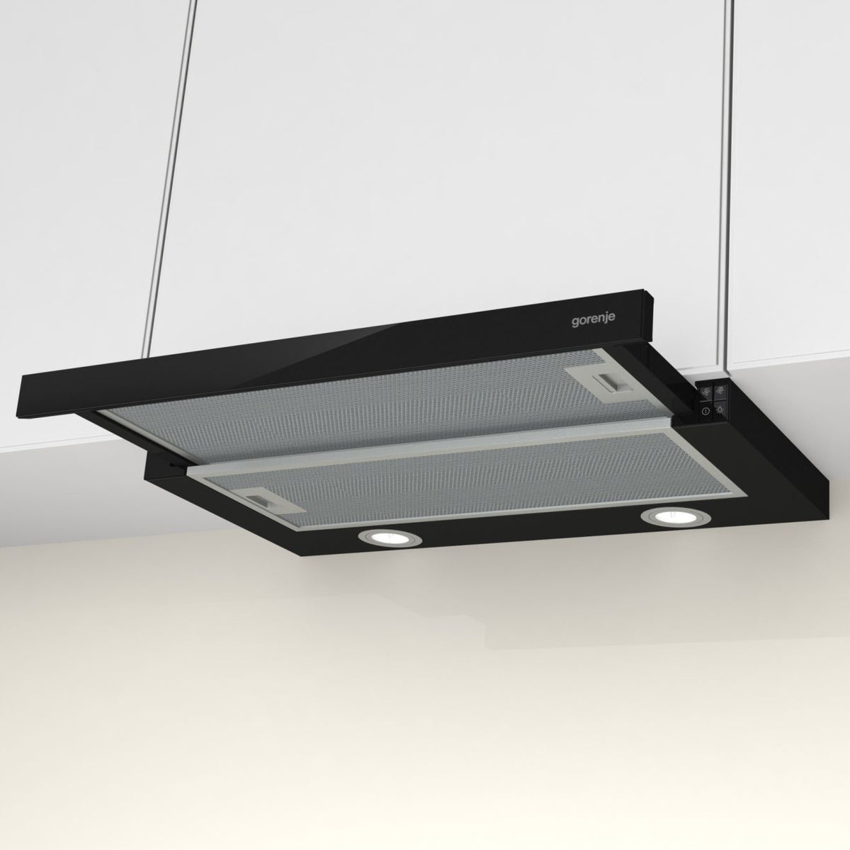Gorenje TH62E4BG Semi-intégrée (semi-encastrée) Noir 450 m³/h