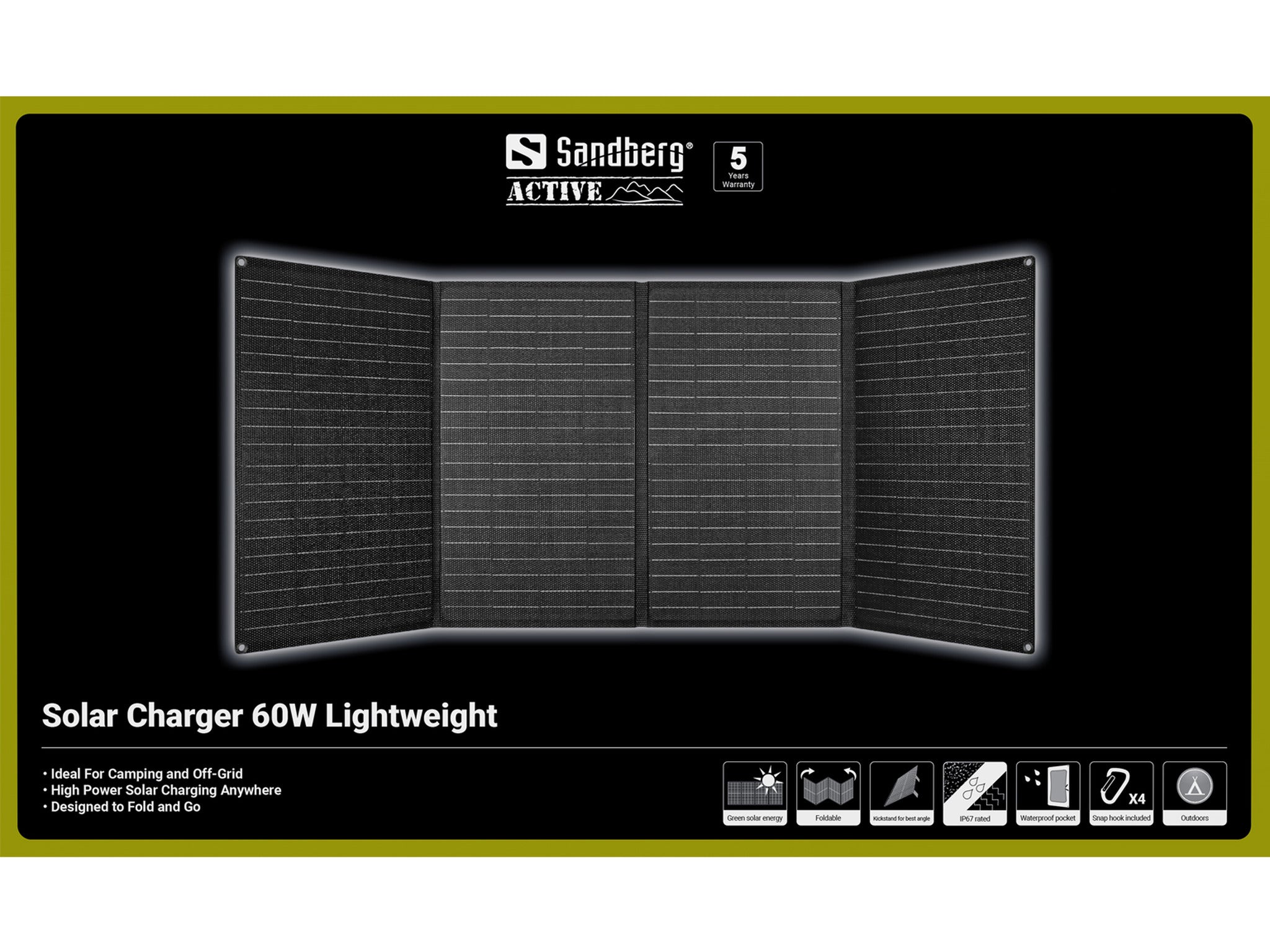 Sandberg Sandberg 421-43 chargeur d'appareils mobiles Universel Noir Solaire Extérieure