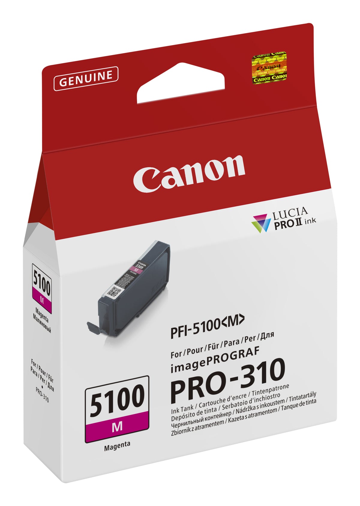 Canon PFI-5100 M Cartouche d'Encre Originale, Magenta