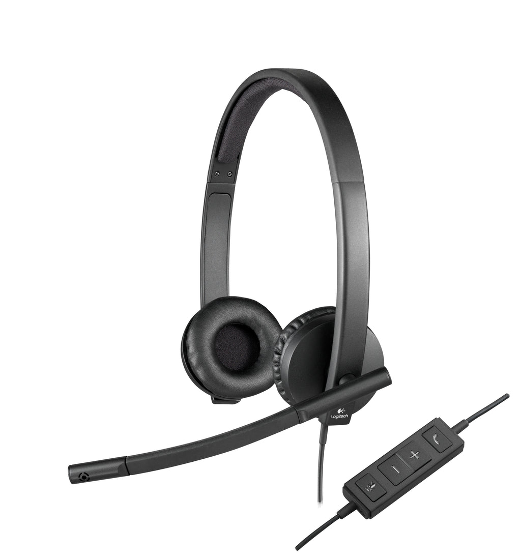 Logitech H570e Casque USB Filaire, Noir