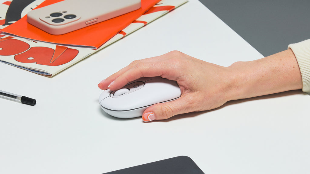 Logitech POP Mus med emoji knap Hvid