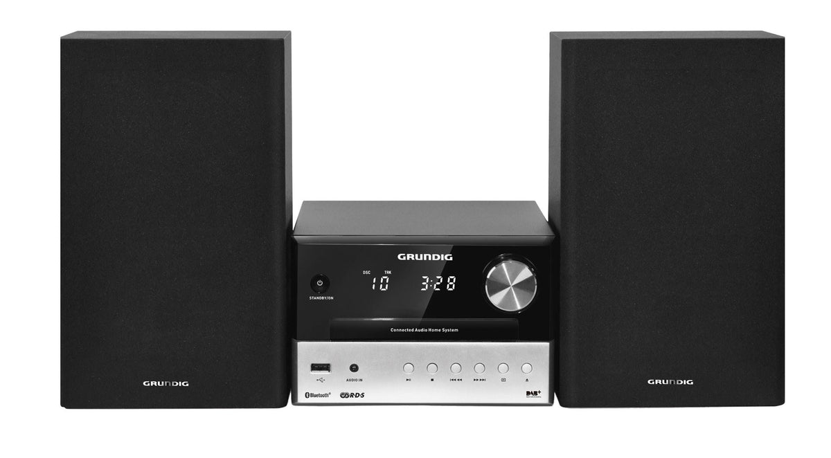 Grundig CMS 3000 BT DAB+ Système micro audio domestique 30 W Noir, Argent