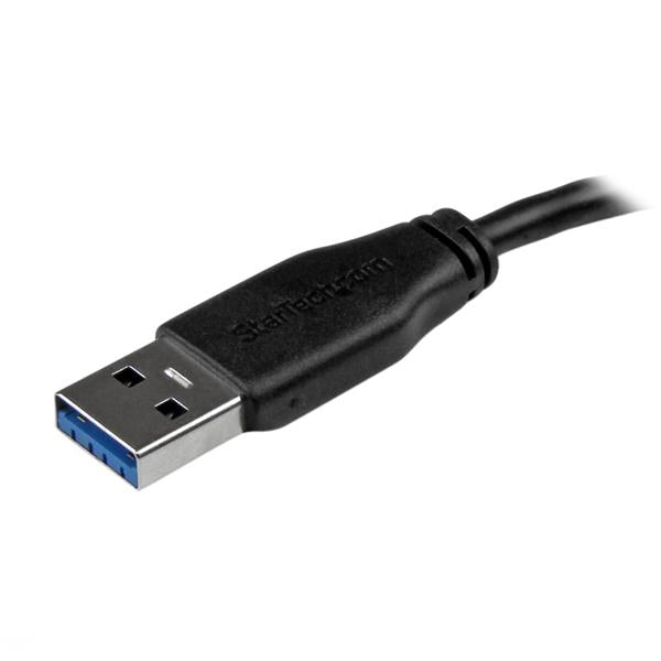 StarTech.com Câble SuperSpeed USB 3.0 Slim A vers Micro B, 2 m, Noir
