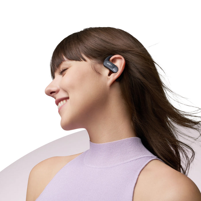 SHOKZ OpenFit Air Casque Sans Fil avec Crochets Auriculaires, Bluetooth, Noir