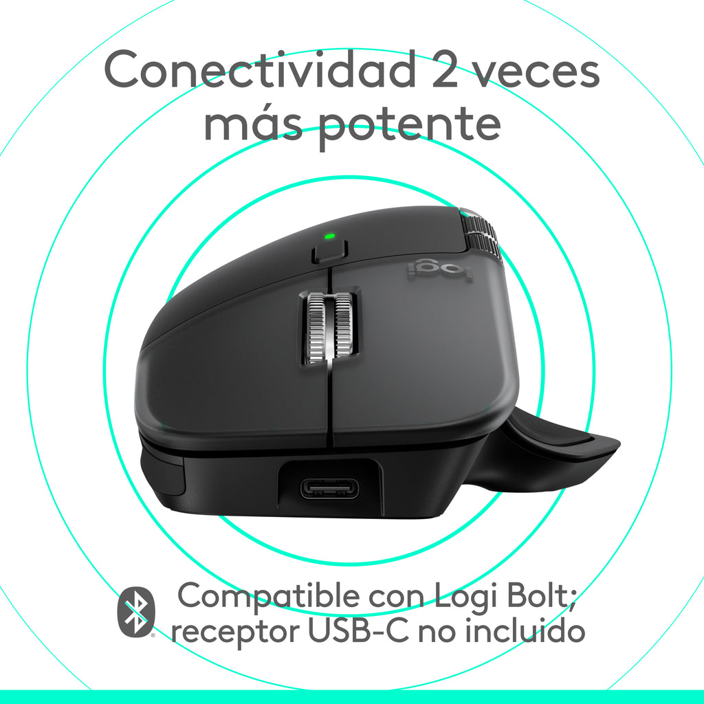 Logitech MX Master 4 for Mac, ratón Bluetooth ergonómico con respuesta háptica avanzada, desplazamiento ultrarrápido, carga USB-C, macOS, iPadOS, Windows Space Black