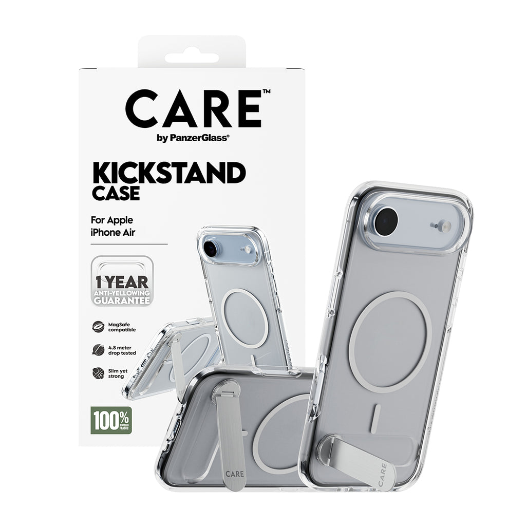 PanzerGlass CARE™ by ® Kickstand Case Transparent w. MagSafe iPhone Air coque de protection pour téléphones portables Housse