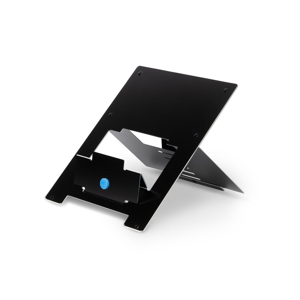 R-Go Tools Support pour ordinateur portable R-Go Riser, pliable, ergonomique et réglable, aluminium Hylite, noir