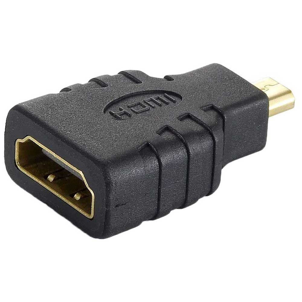 Adaptateur Micro HDMI vers HDMI Mâle/Femelle, Connecteurs Plaqués Or, Noir